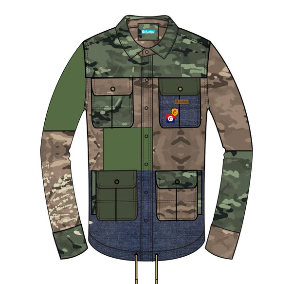 COOKIES BACKCOUNTRY CANVAS L/S SHIRT - OLIVE